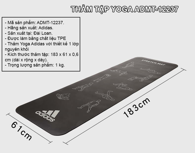 Thảm tập Yoga Adidas ADMT-12237