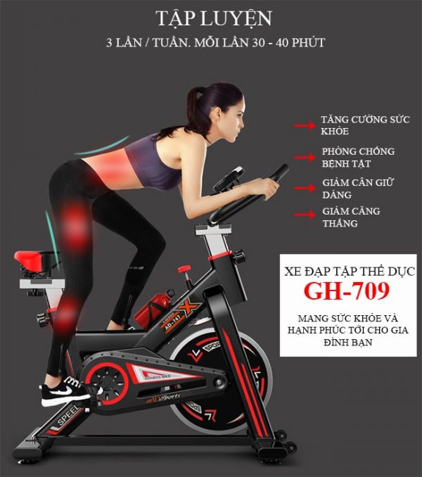 Tác dụng của xe đạp tập thể dục GH-709