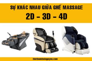 Ghế massage 2D, 3D và 4D khác nhau như thế nào