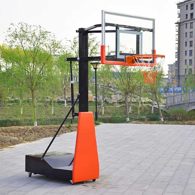 Trụ bóng rổ di động S028 điều chỉnh chiều cao 1m4-3m05