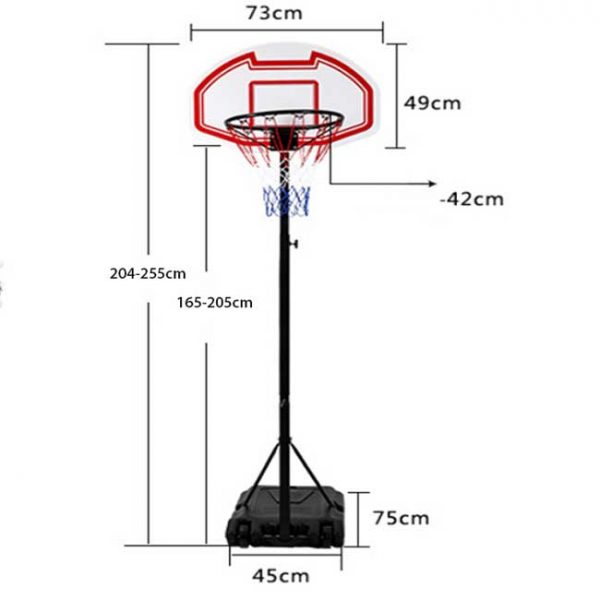 Kích thước cột bóng rổ cho bé P434