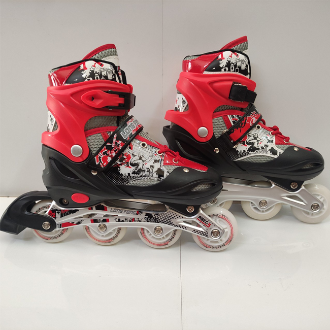 Đôi giày trượt patin LongFeng màu đỏ