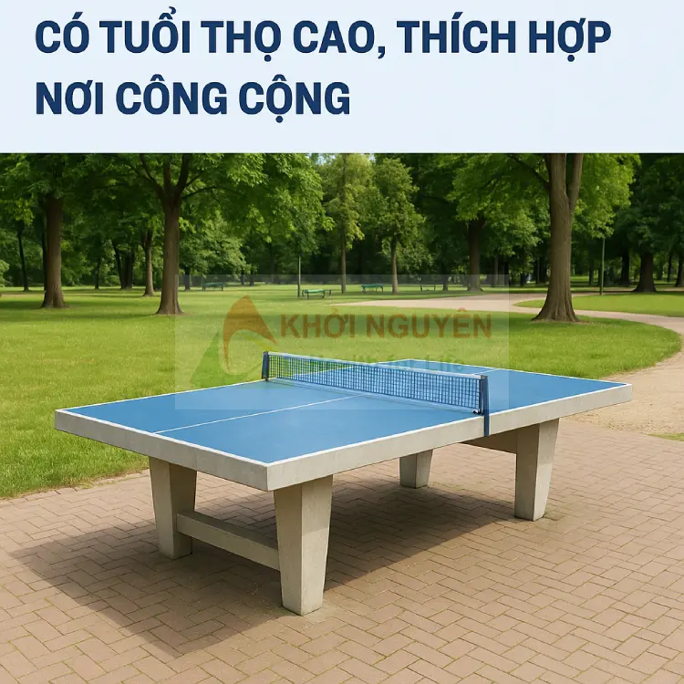 bàn bóng bàn ngoài trời có tuổi thọ cao hơn