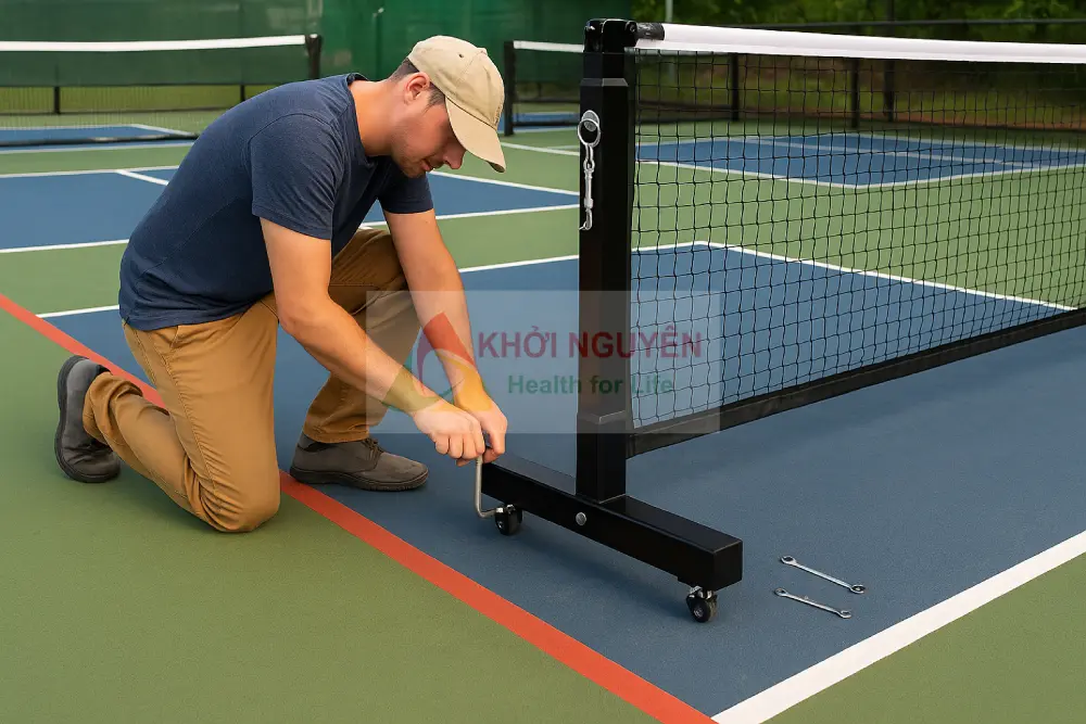 chọn mua trụ lưới pickleball dễ lắp đặt