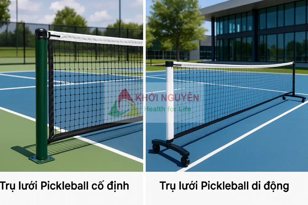 Chọn mua trụ lưới Pickleball theo sân thi đấu
