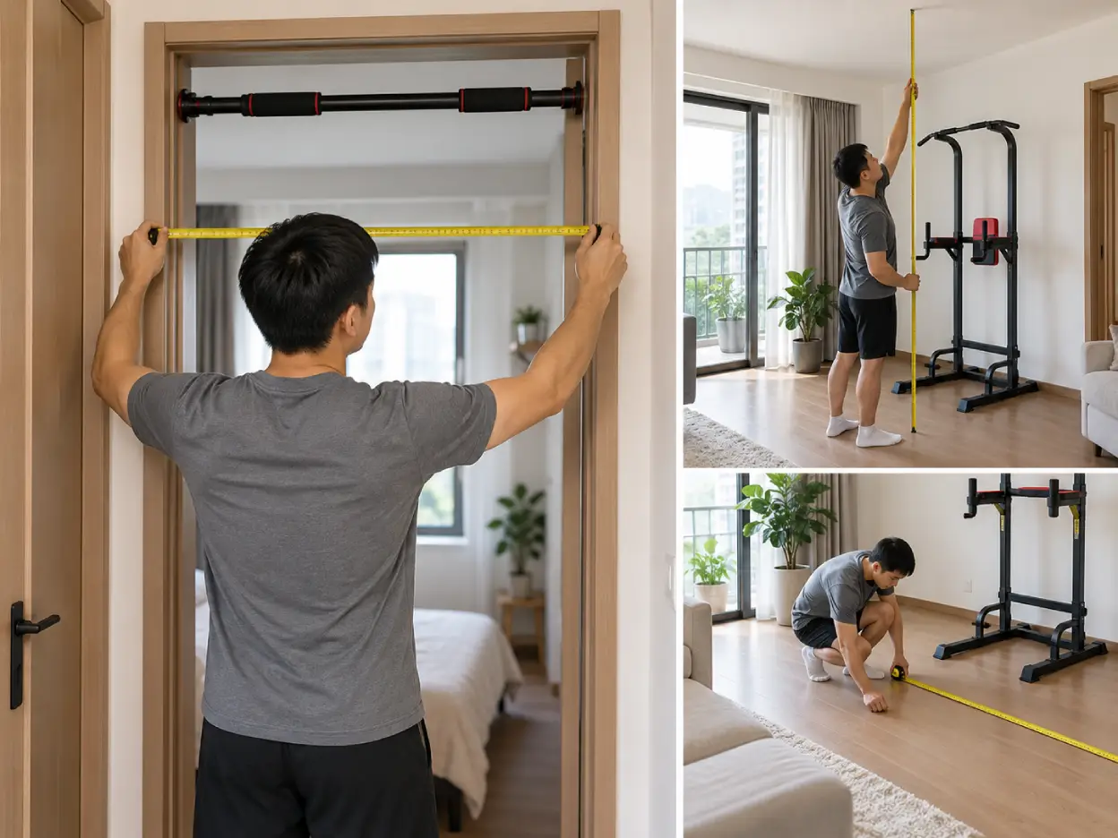 Đo chiều rộng cửa, chiều cao trần và diện tích sàn trước khi mua xà đơn xà kép