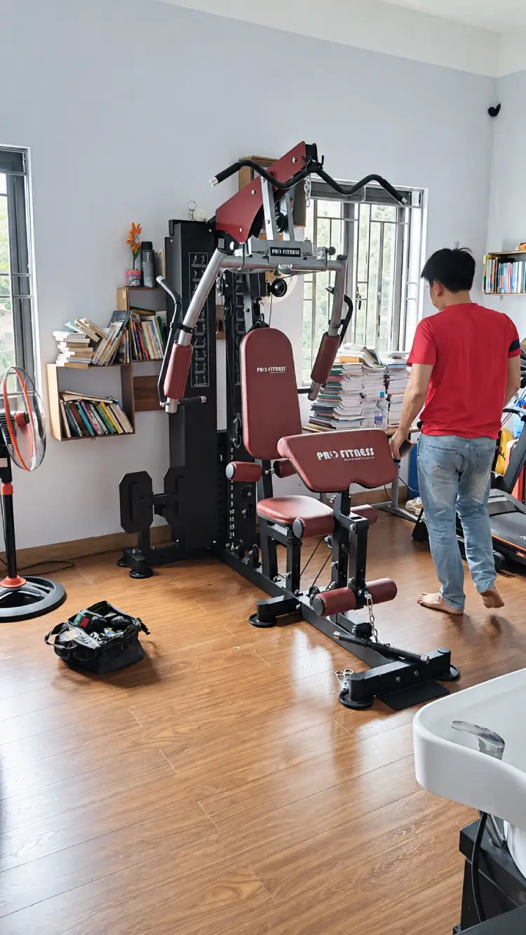 lắp đặt giàn tạ thực tế